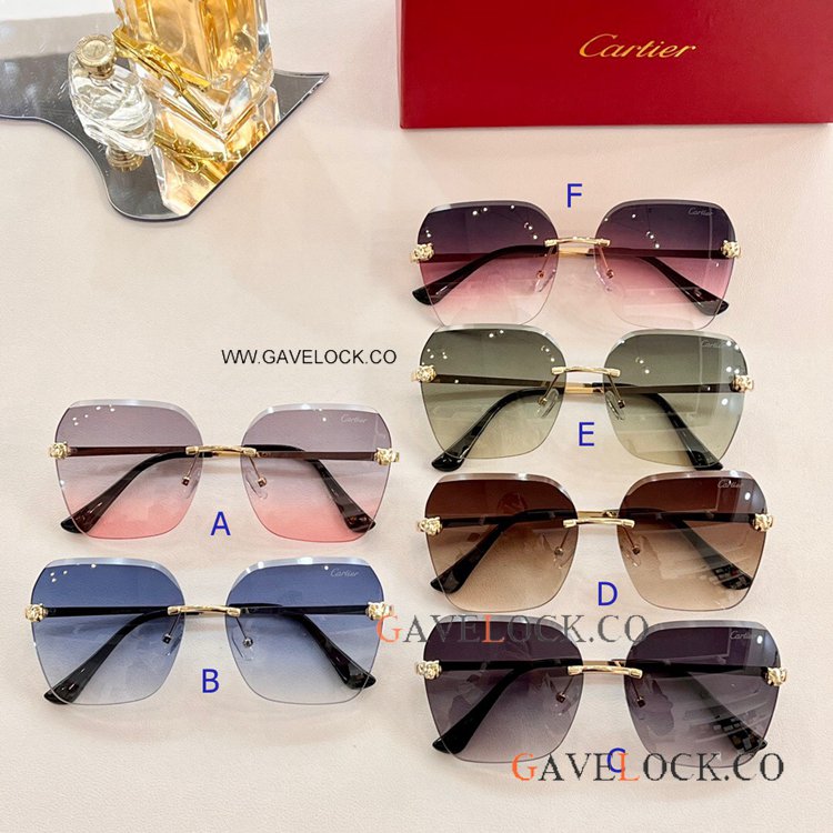 Copy Panthere de Cartier Sunglasses CT0147 Fading lenses